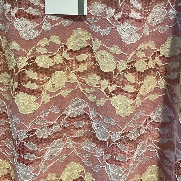 ZARA Pink, pale yellow , white lace top size med - Picture 4 of 7
